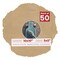 Beige Suede Mat Board for 10x10 Frames - Circle Opening for 5x5 Photos